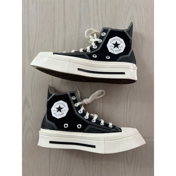 Converse A06435C Black Chuck 70 De Luxe Squared High Top Sneakers ( 6.5 ) - Picture 3 of 9